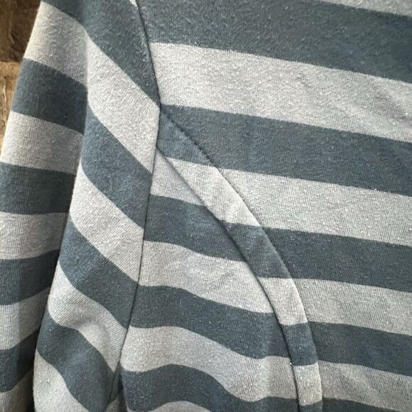 Matilda Jane Women's Size S Jacket Coat Fall Breeze Blue Striped Button Up Front - Picture 2 of 10